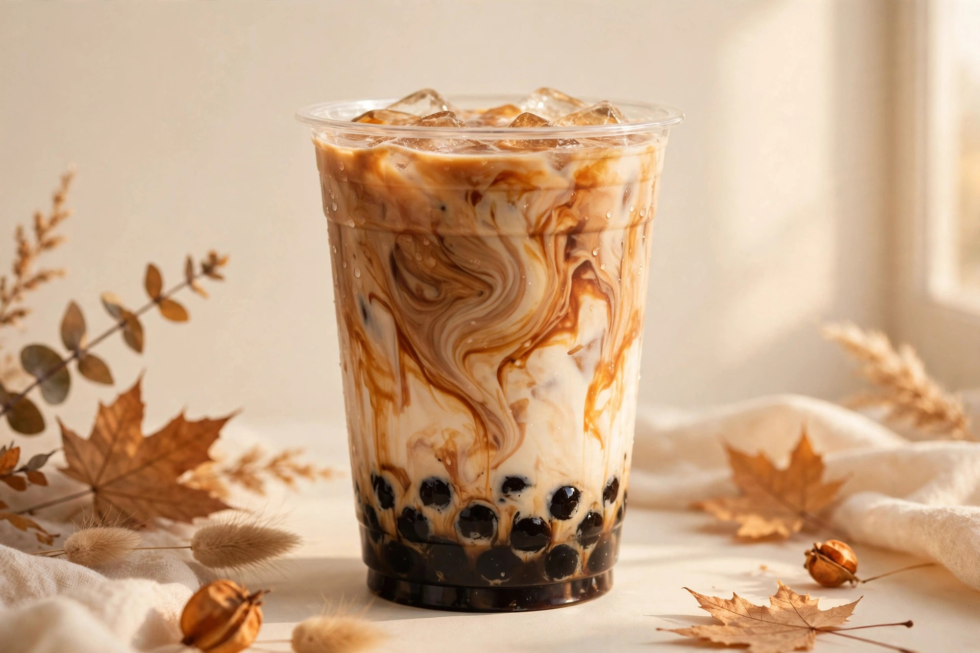 Harvest Moon — brown sugar espresso milk with boba